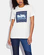 COACH®,HORSE AND CARRIAGE SIGNATURE T-SHIRT,cotton,White,Scale View