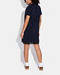 COACH®,JERSEY DRESS WITH LACE HEM,Navy,Scale View