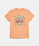 COACH®,HORSE AND CARRIAGE SIGNATURE T-SHIRT,Light Apricot,Front View