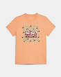 COACH®,HORSE AND CARRIAGE SIGNATURE T-SHIRT,Light Apricot,Front View