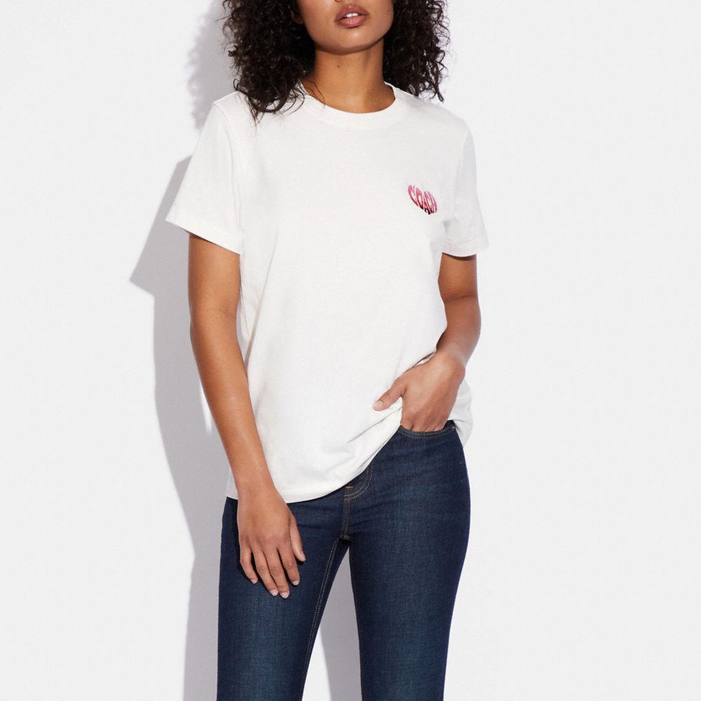 COACH®,Signature Heart T Shirt,,Scale View