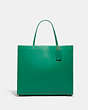 COACH®,CASHIN CARRY 32 IN REGENERATIVE LEATHER,Large,Brass/Green,Front View