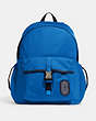 COACH®,MAX BACKPACK,Nylon,Large,Gunmetal/Bright Blue,Front View