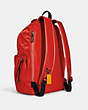 COACH®,MAX BACKPACK,Nylon,Large,Gunmetal/Miami Red,Angle View