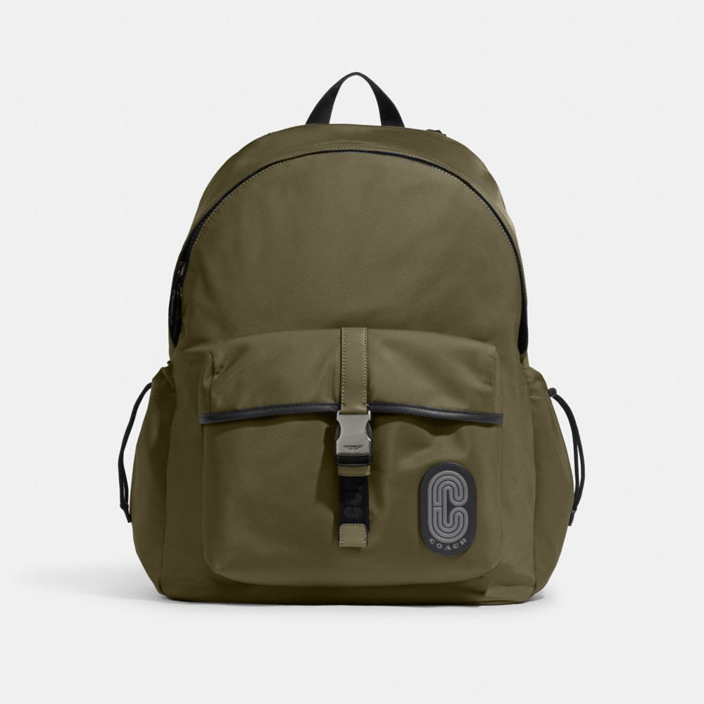 Coach olive cheap green backpack