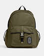 COACH®,MAX BACKPACK,Nylon,Large,Gunmetal/Olive Drab,Front View