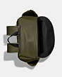 COACH®,MAX BACKPACK,Nylon,Large,Gunmetal/Olive Drab,Inside View,Top View