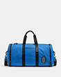 COACH®,MAX GYM BAG,Nylon,Large,Gunmetal/Bright Blue,Front View