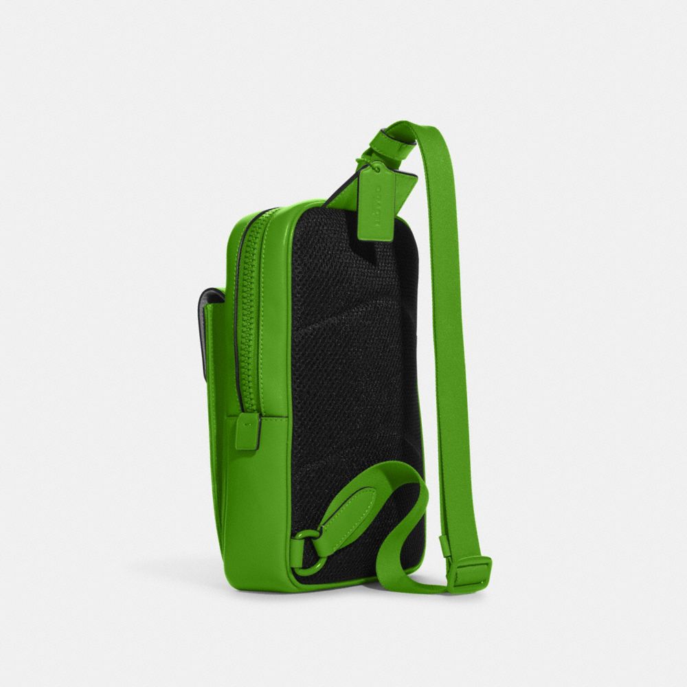 Men Neon Lime Crossbody Bag