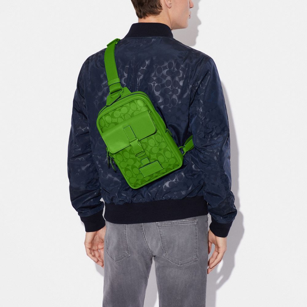COACH®,Track Pack In Signature Canvas,,Detail View