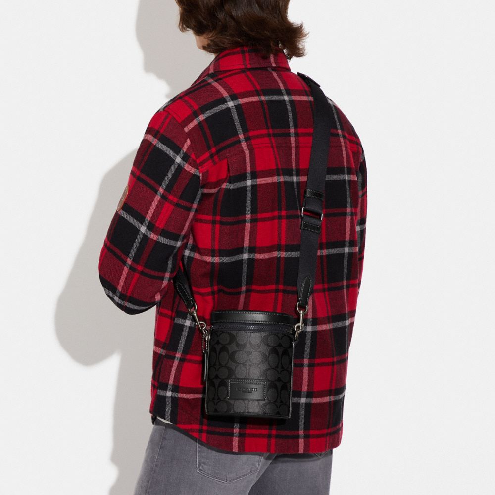 Barrel Crossbody In Signature Canvas
