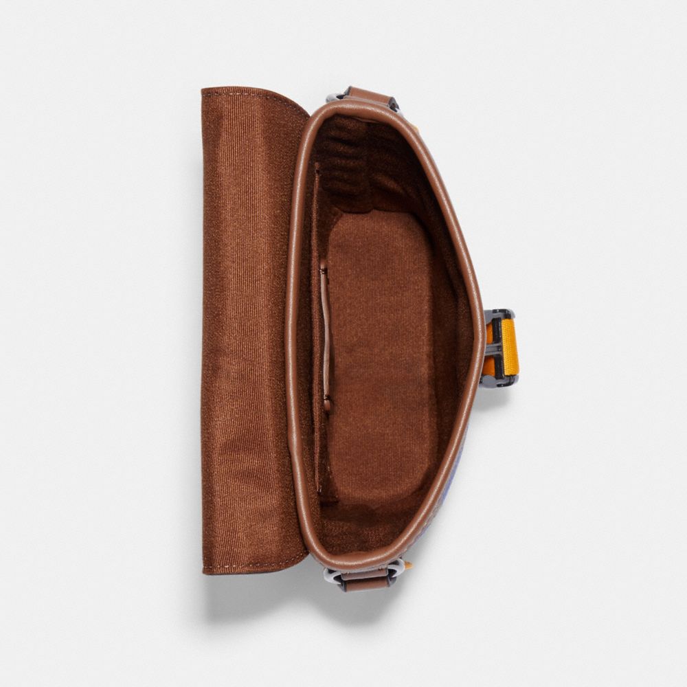 Track Small Flap Crossbody In Rainbow Signature Canvas
