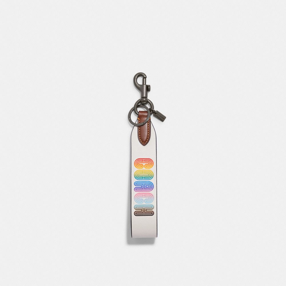 Loop Key Fob With Rainbow Coach