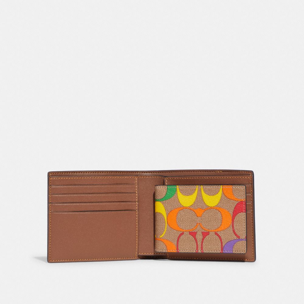 coach rainbow mens wallet