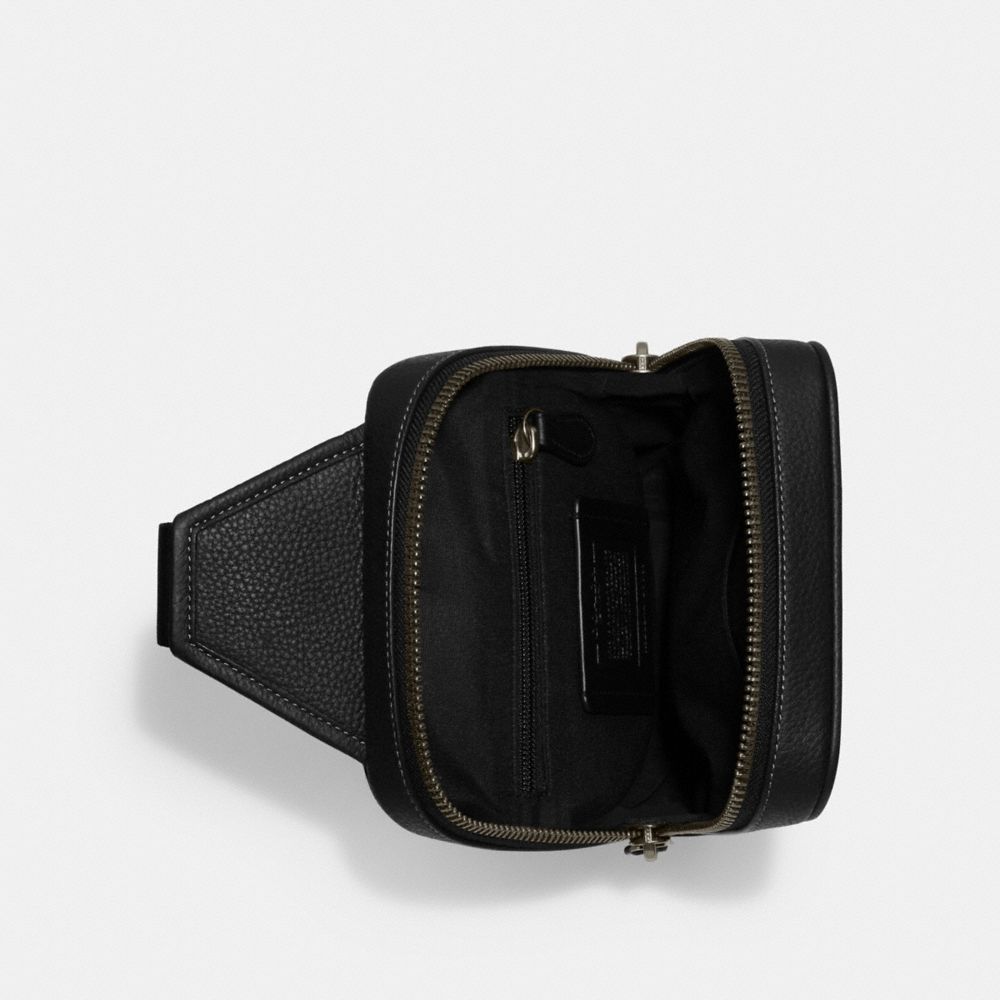 COACH®,SACOCHE SULLIVAN EN TOILE EXCLUSIVE,Bronze industriel/Anthracite/Noir,Inside View,Top View