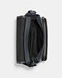COACH®,SULLIVAN FLAP CROSSBODY BAG IN SIGNATURE LEATHER,Smooth Calf Leather,Medium,Gunmetal/Denim,Inside View,Top View
