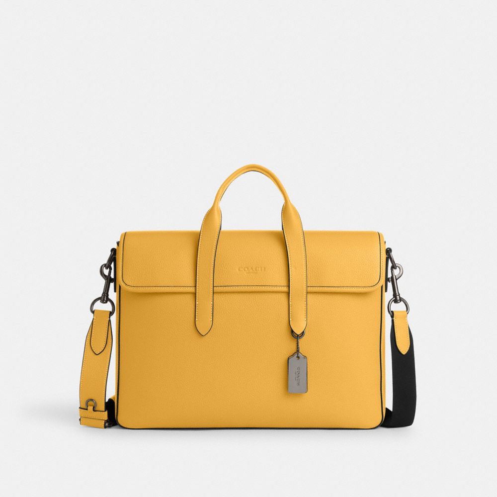 Shop Coach Outlet Sullivan Portfolio Brief In Yellow