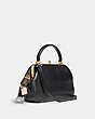 COACH®,UPCRAFTED FRAME BAG,Pebble Leather,Medium,Brass/Black,Angle View