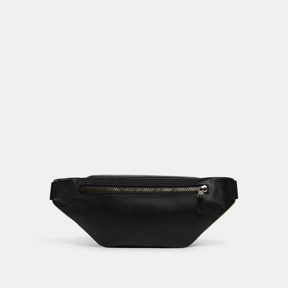 COACH®,Track Belt Bag In Blocked Signature Canvas,,Back View