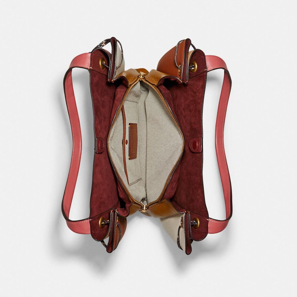 Upcrafted Harmony Hobo In Colorblock Snakeskin