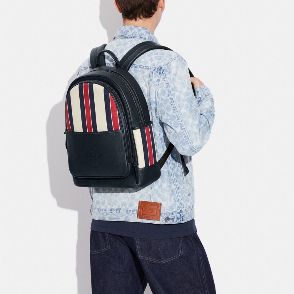 COACH OUTLET® | Thompson Backpack In Signature Jacquard With Stripes