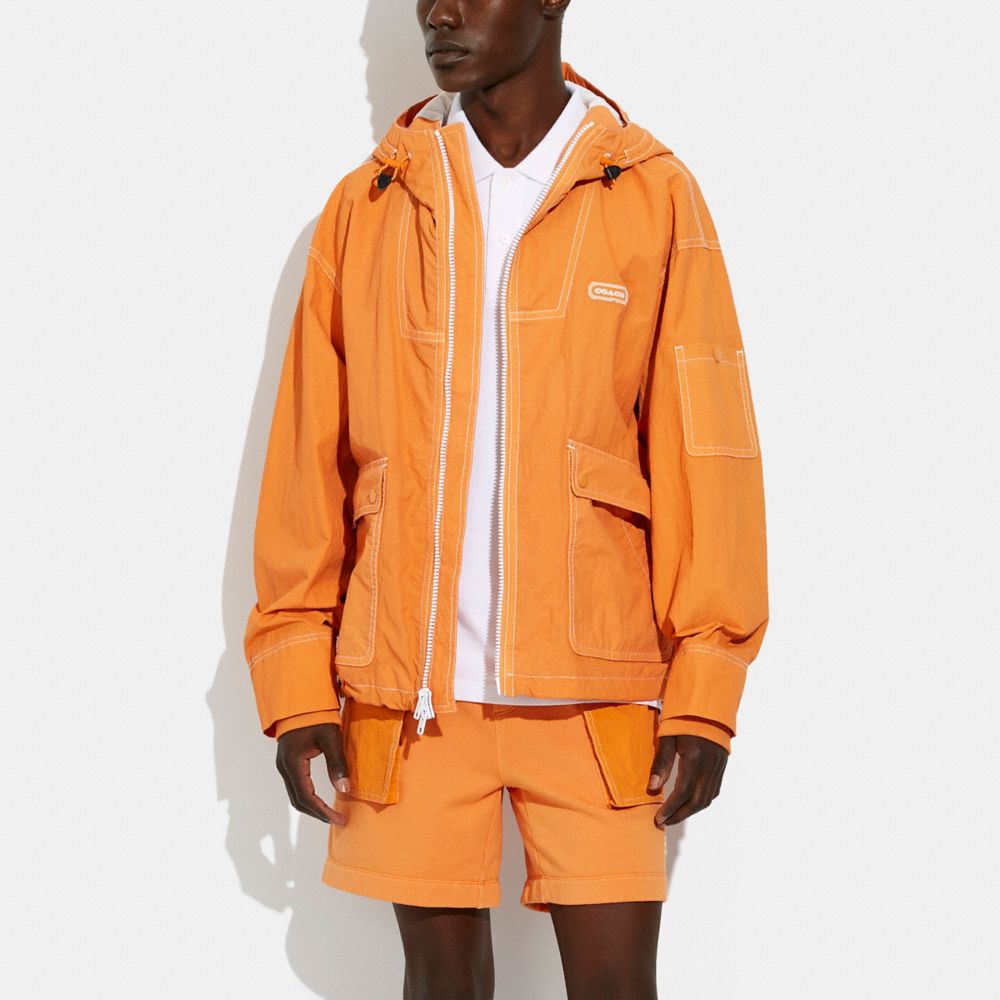 COACH®,LIGHTWEIGHT WINDBREAKER,Faded Orange,Scale View