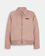 COACH®,HARRINGTON JACKET,Cotton/Polyester,Dusty Pink,Front View