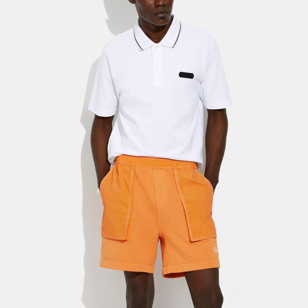 Mixed Material Shorts