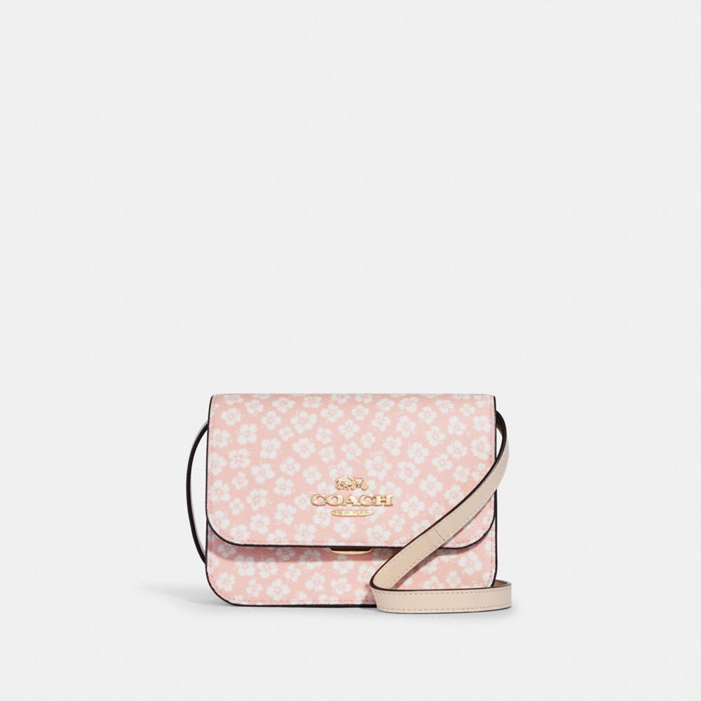 Pier Small Crossbody | Printed - Floral Outline Crossbody Bag | Floral Outline | Leather | Hobo