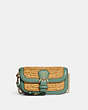 COACH®,KLEO CROSSBODY,Straw,Mini,Gold/Natural/Washed Green,Front View