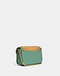 COACH®,KLEO CROSSBODY,Straw,Mini,Gold/Natural/Washed Green,Angle View