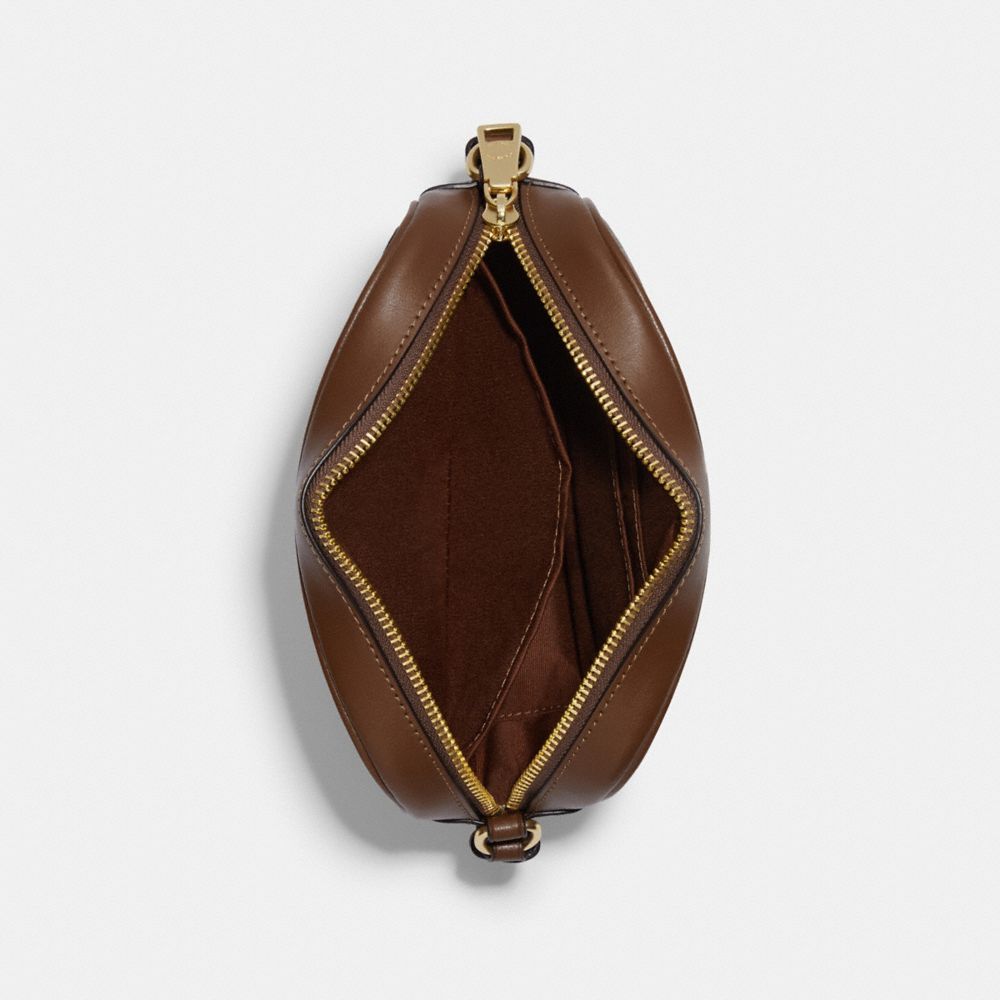 COACH®,Mini Jamie Camera Bag In Signature Canvas,Canvas,Leather,Crossbody,PVC,Logo,Color Block,Gold Metal,Casual,Multi Color,Inside View,Top View