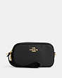 COACH®,JAMIE WRISTLET,Pebbled Leather,Small,Gold/Black,Front View