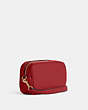 COACH®,JAMIE WRISTLET,Pebbled Leather,Small,Gold/1941 Red,Angle View