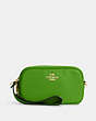 COACH®,JAMIE WRISTLET,Pebbled Leather,Small,Im/Neon Green,Front View