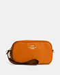 COACH®,JAMIE WRISTLET,Pebbled Leather,Small,Im/Light Orange,Front View