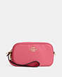 COACH®,JAMIE WRISTLET,Pebbled Leather,Small,Gold/Watermelon,Front View