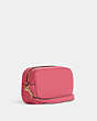 COACH®,JAMIE WRISTLET,Pebbled Leather,Small,Gold/Watermelon,Angle View