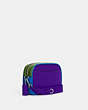 COACH®,MINI JAMIE CAMERA BAG IN COLORBLOCK,Mini,Silver/Sport Purple Multi,Angle View