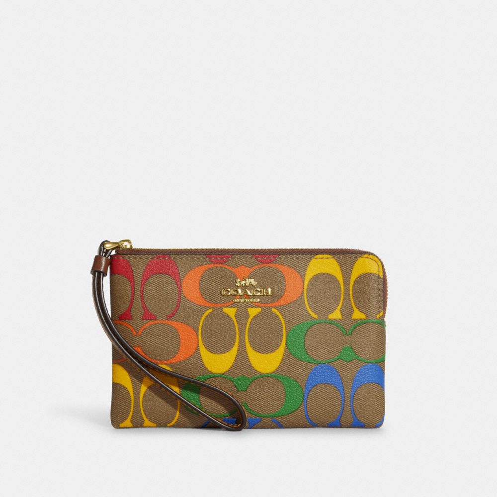 Coach clearance signature wristlet