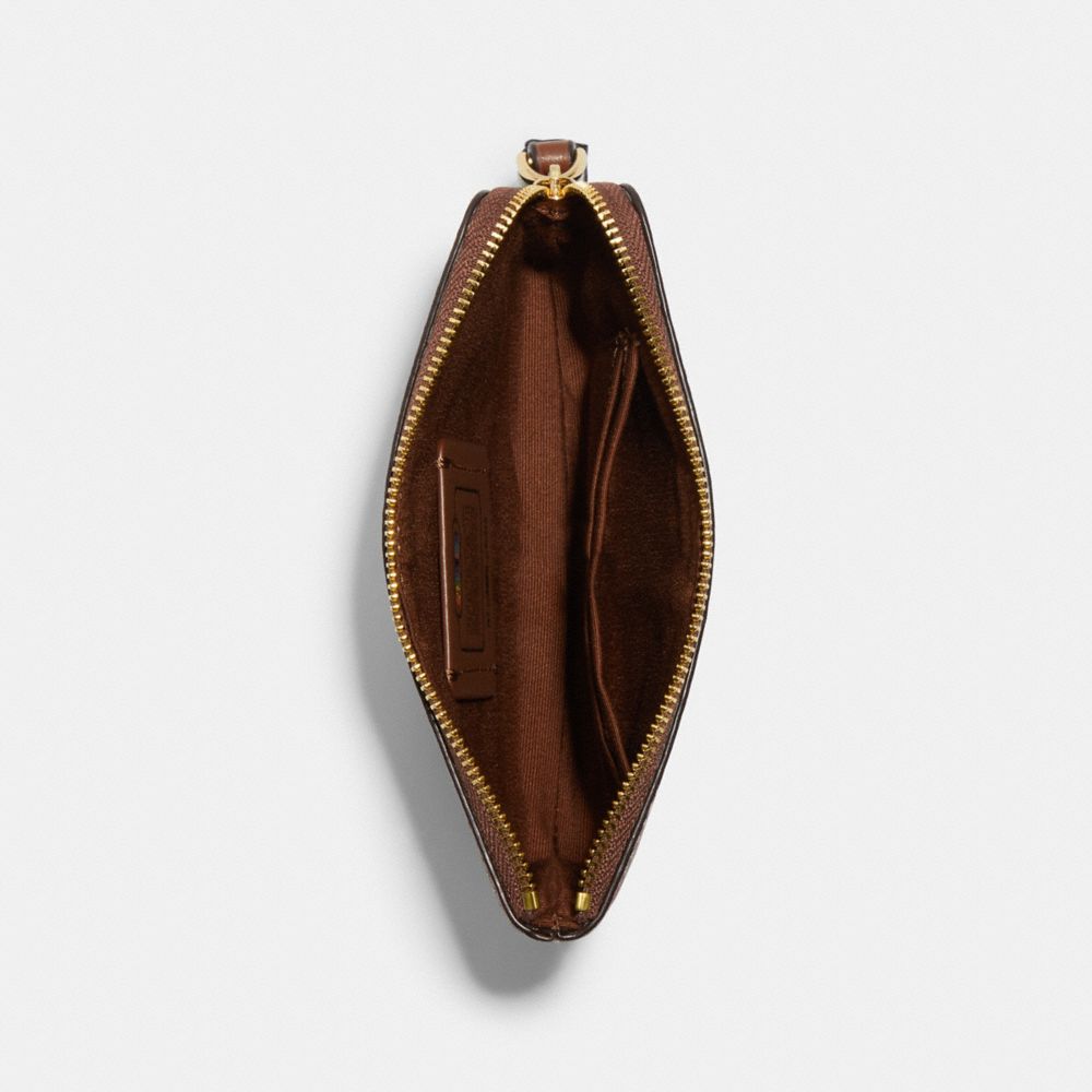 COACH®,Corner Zip Wristlet In Rainbow Signature Canvas,,Inside View,Top View