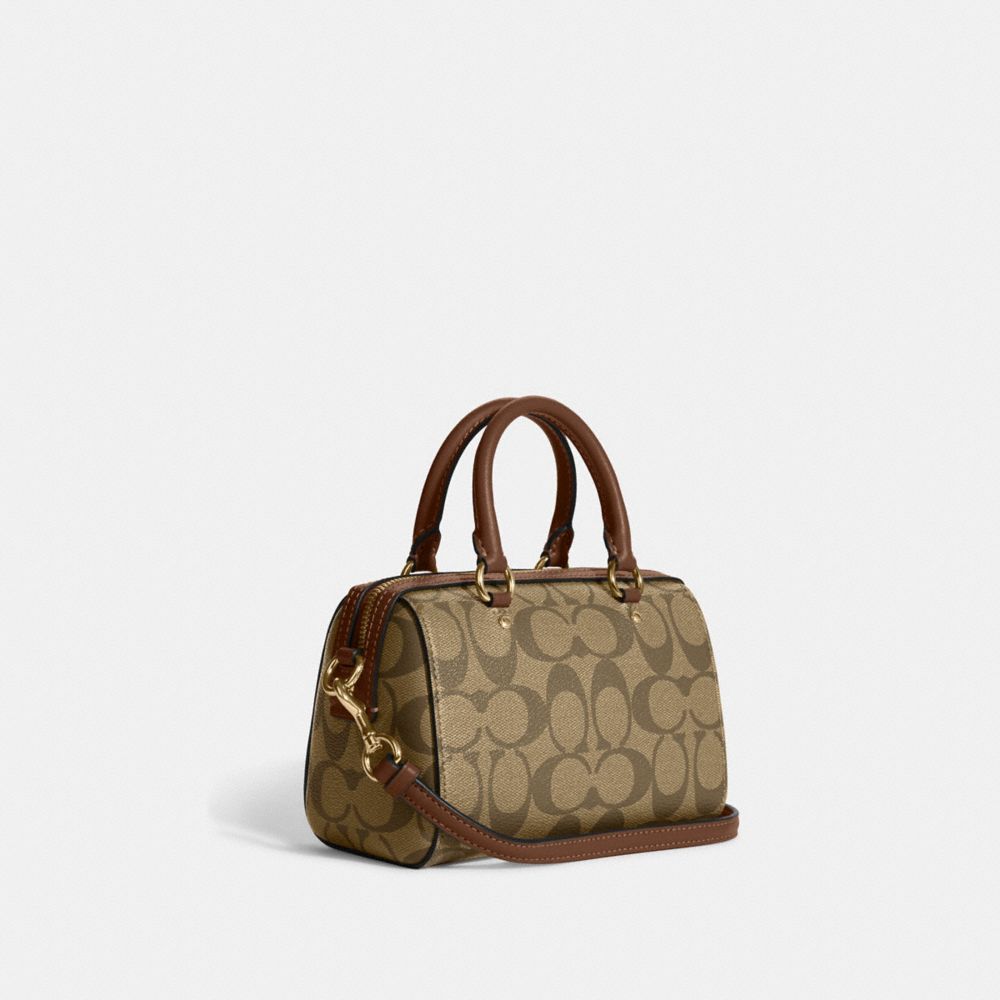 COACH®  Mini Rowan Satchel In Blocked Signature Canvas