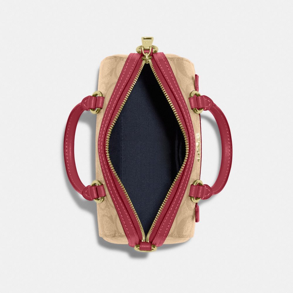COACH®,Mini Rowan Crossbody In Signature Canvas,,Inside View,Top View