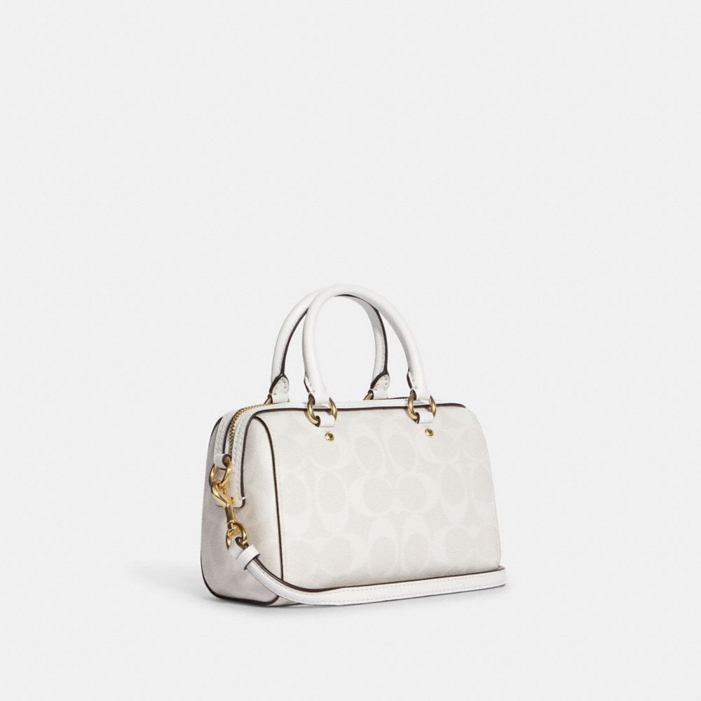 COACH®,Mini Rowan Crossbody In Signature Canvas,,Angle View