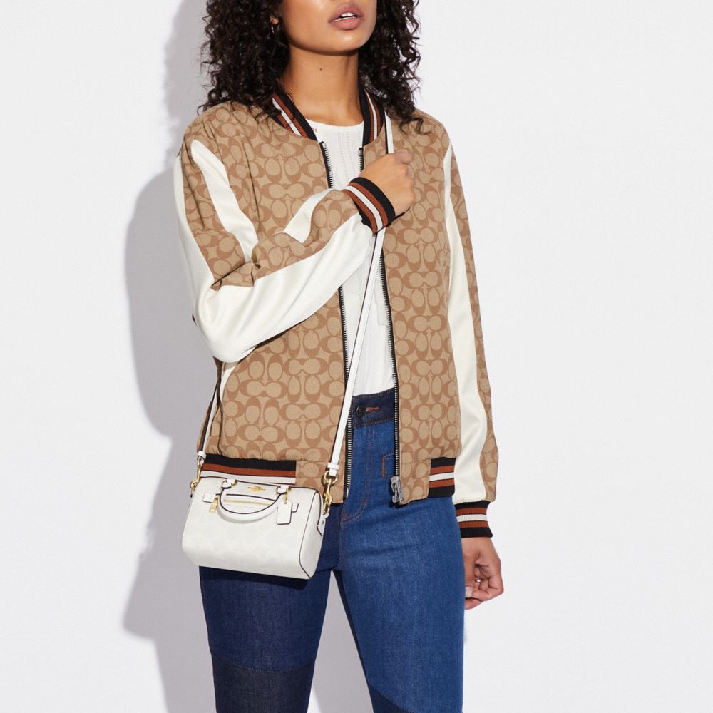 Shop Coach SIGNATURE 2022 SS Mini Rowan Crossbody In Signature