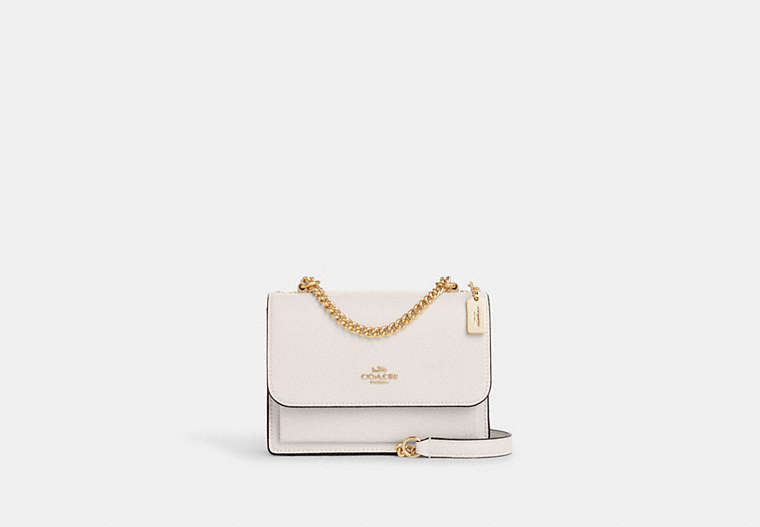 COACH®,MINI KLARE CROSSBODY,pvc,Small,Anniversary,Gold/Chalk,Front View image number 0