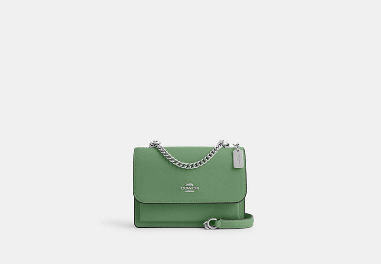COACH®,MINI KLARE CROSSBODY,pvc,Small,Anniversary,Silver/Soft Green,Front View image number 0