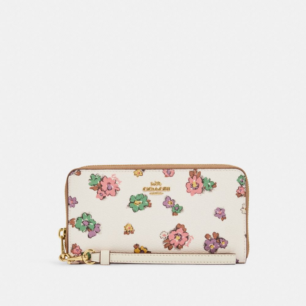 COACH OUTLET®  Long Zip Around Wallet With Graphic Ditsy Floral Print