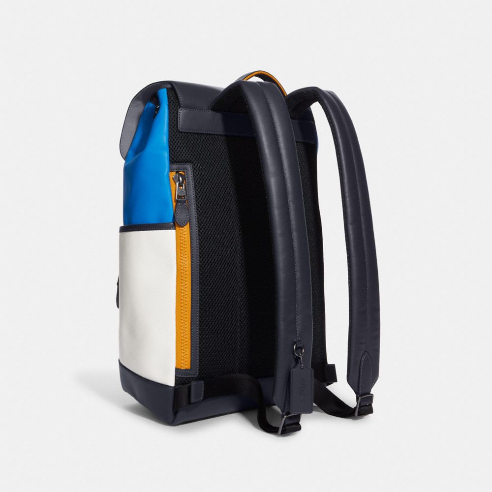 COACH®,Track Backpack In Colorblock With Coach,,Angle View