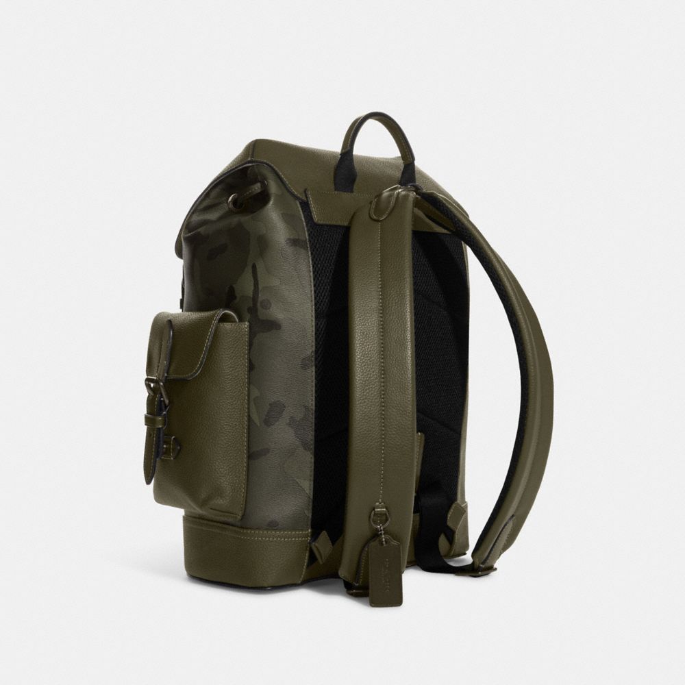 Coach camo leather backpack hot sale